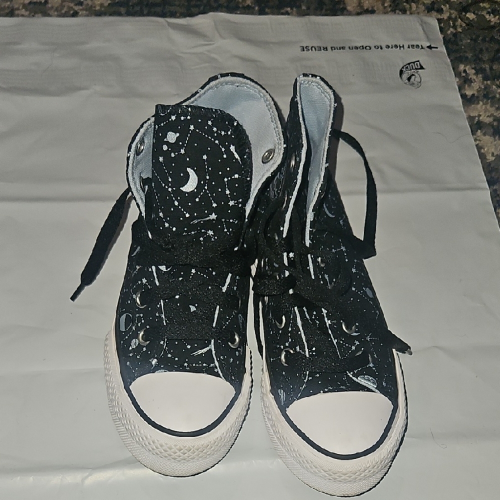 Converse Kids Black and White Cosmic High-Tops